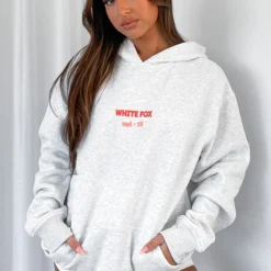 We're Out Here Oversized Hoodie Grey Marle -Cheap Vog Unique Store WE RE OUT HERE HOODIE 7.06.23 02