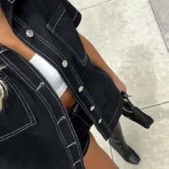 Last Call Denim Shirt Black